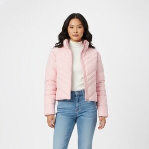 Large light pink Guess Puffer Jacket